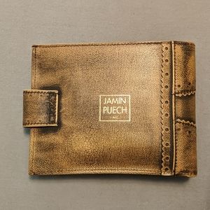 Vintage Brown Leather Wallet Snap Closure